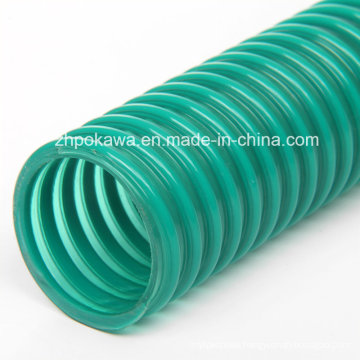 High Quality PVC Spiral Hose with Green Helix